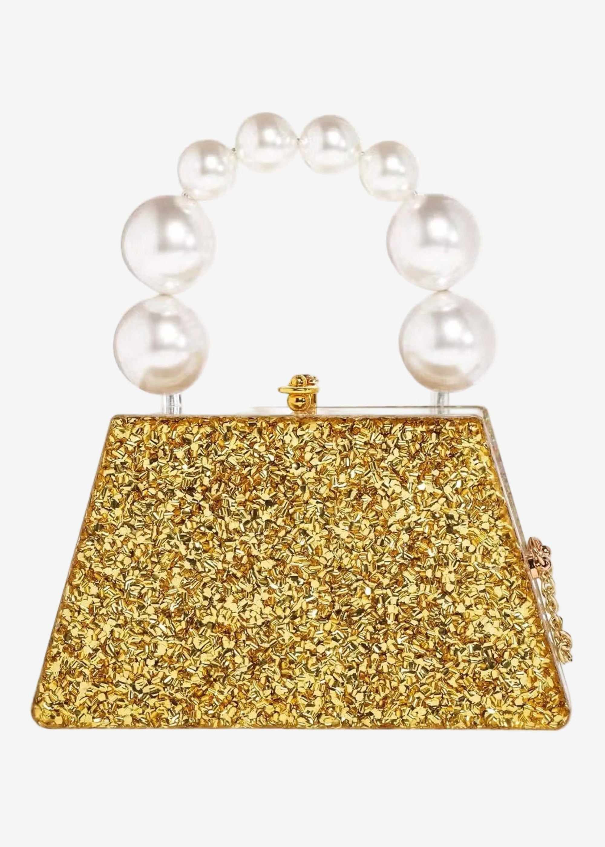 Clutch with pearl handle