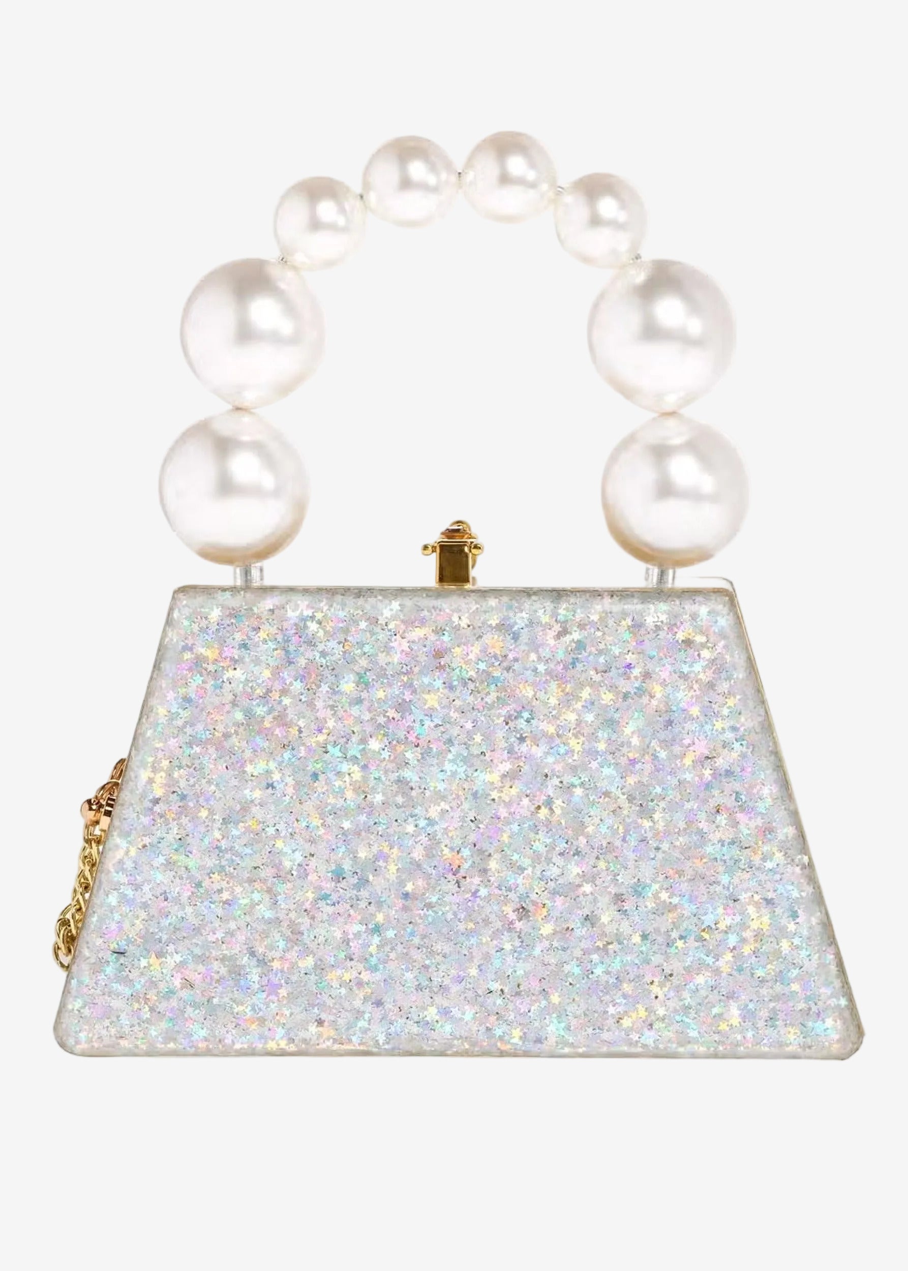 Clutch with pearl handle