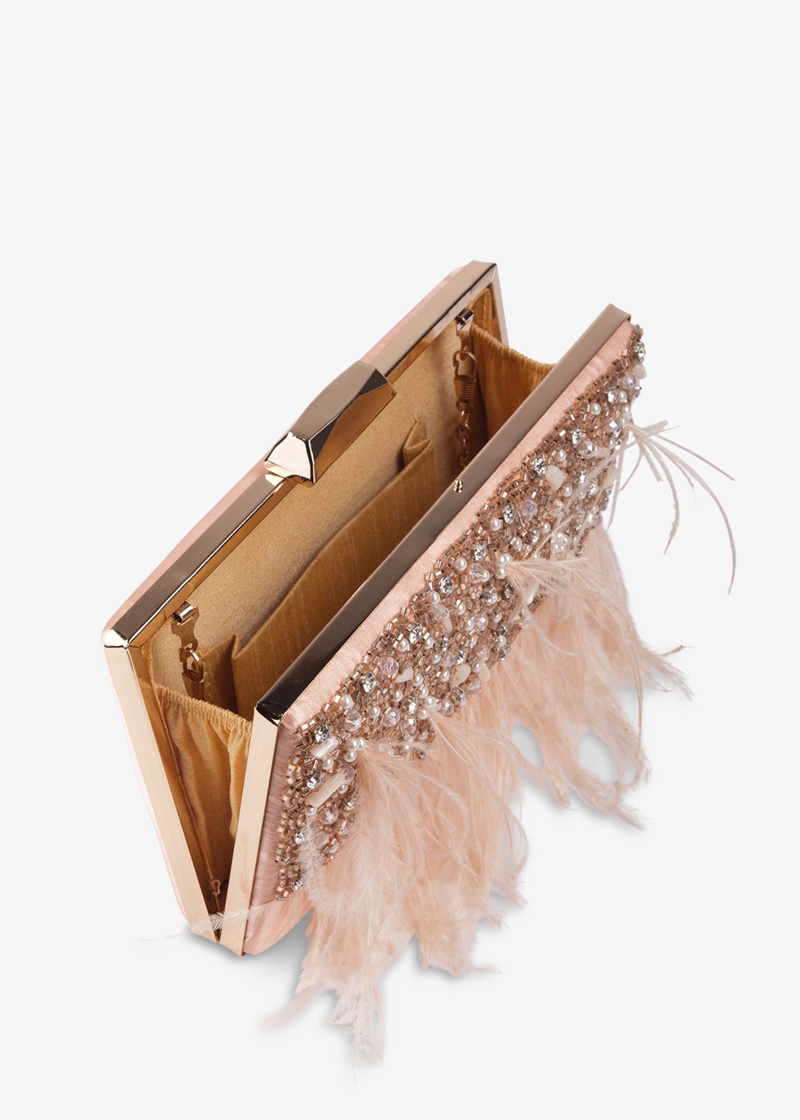 Embroidered clutch