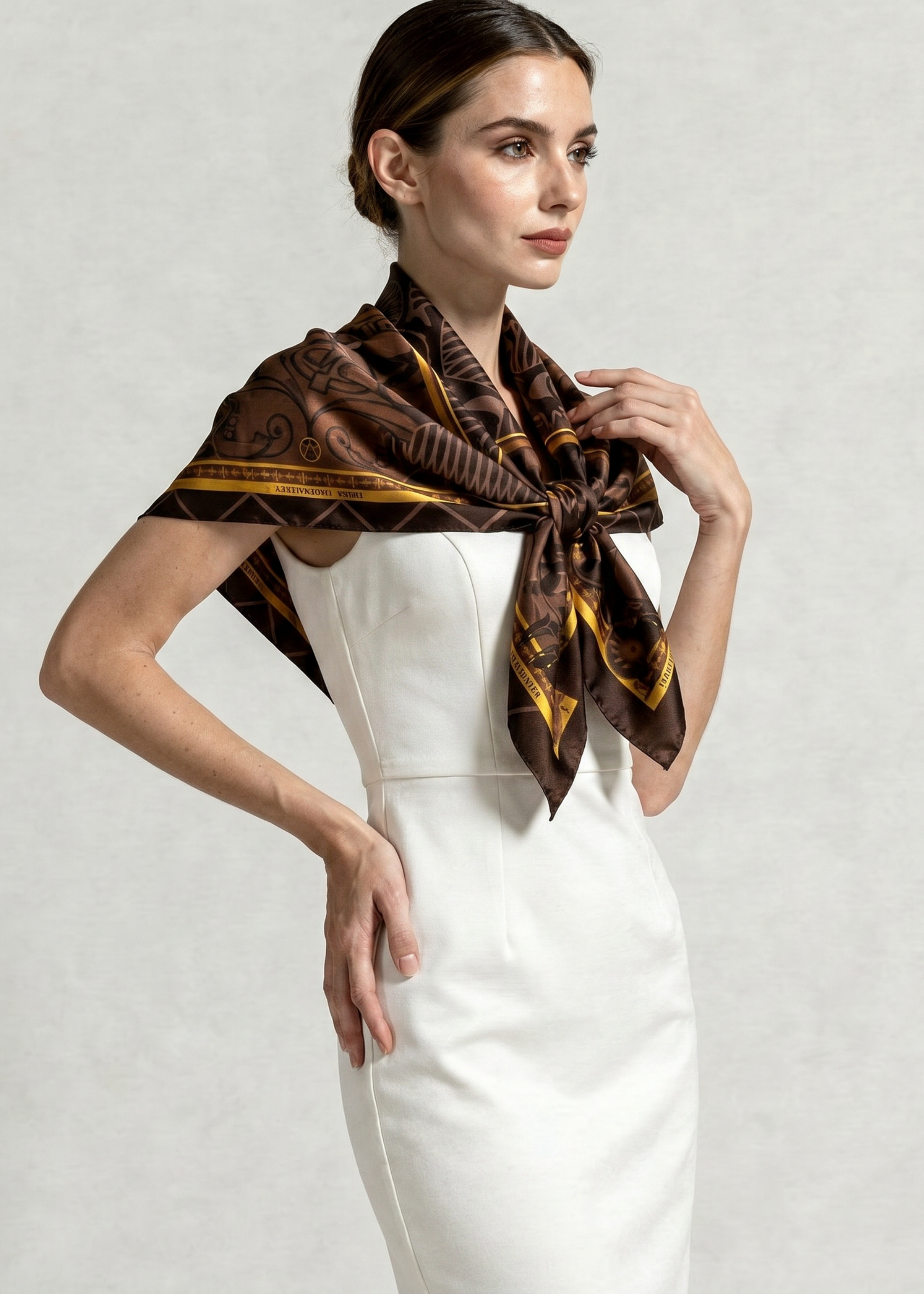 Silk scarf 90 "Vienna 02"