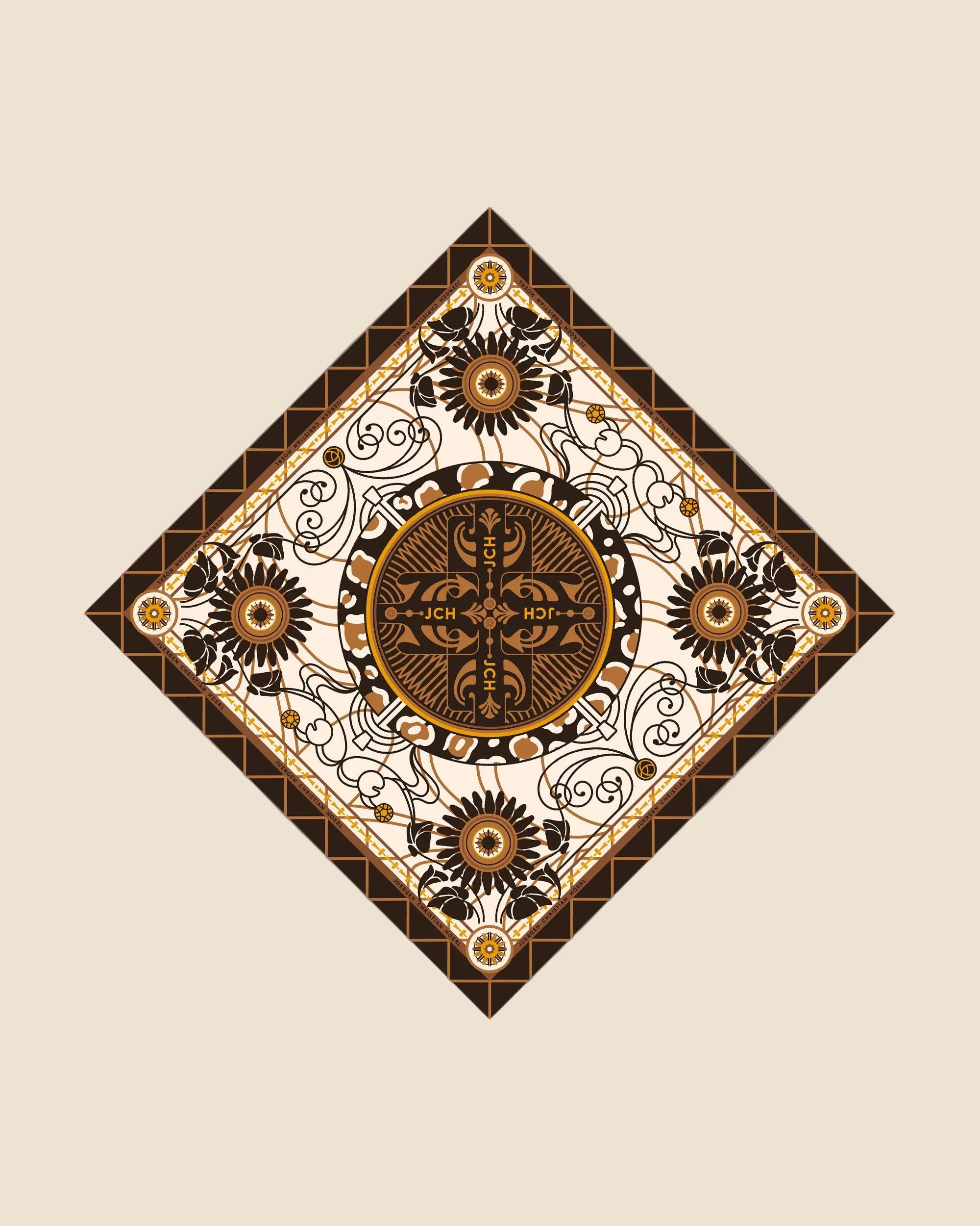 Silk scarf 90 "Vienna 03"