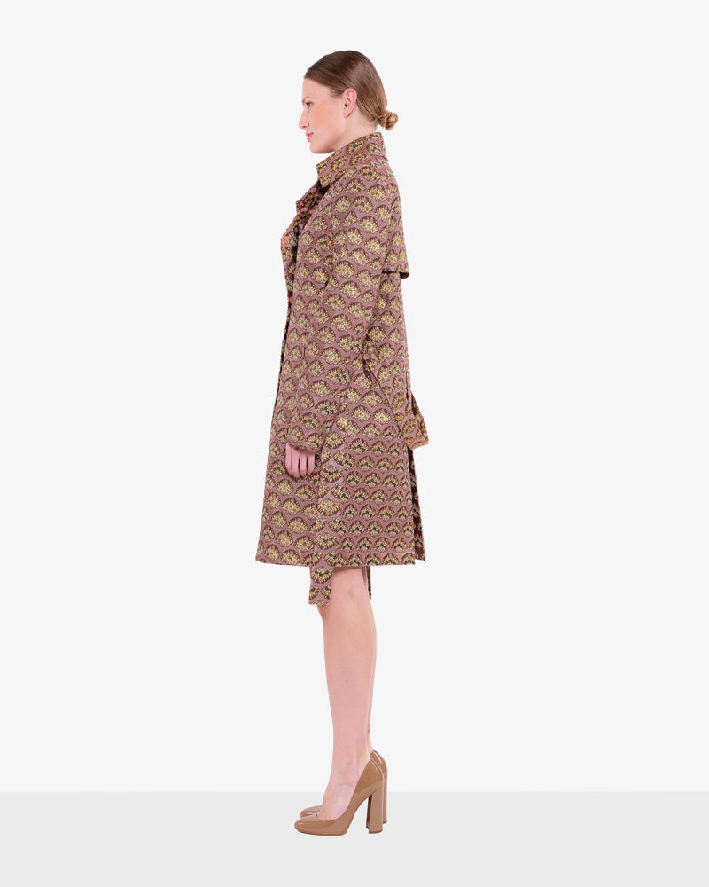 Brocade trench coat