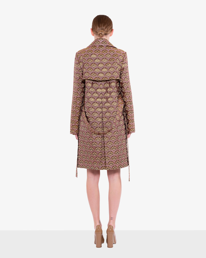 Brocade trench coat