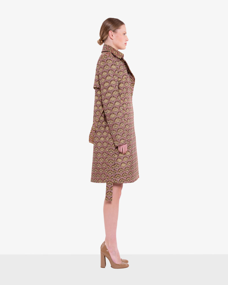 Brocade trench coat