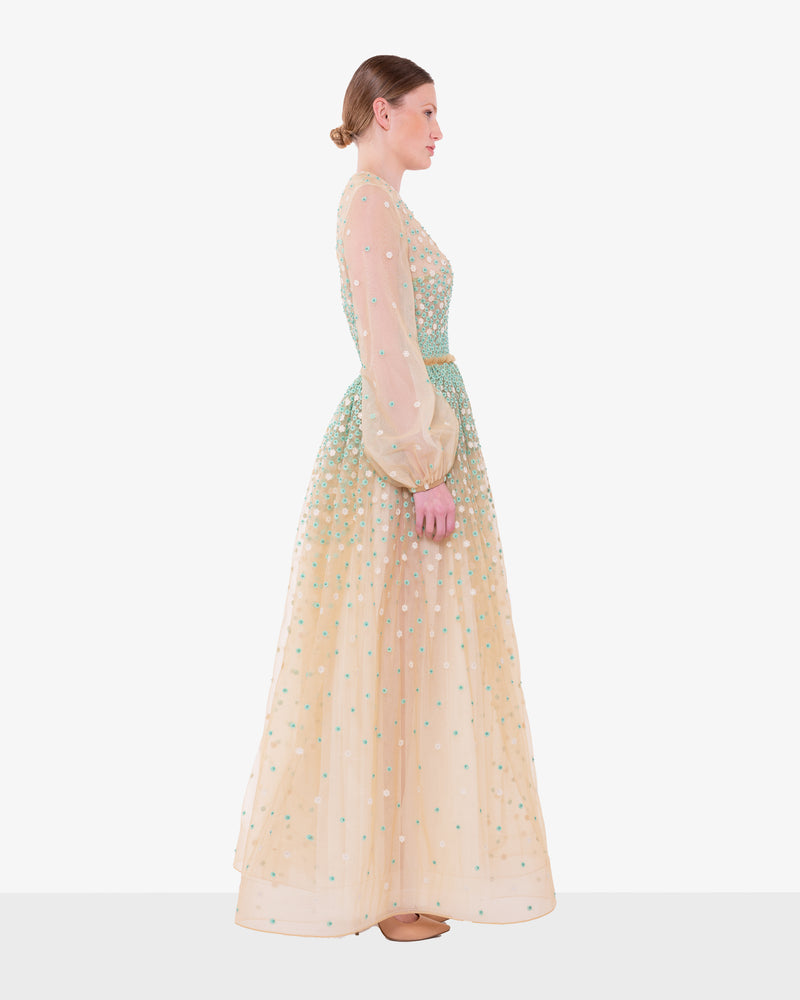 JCH Atelier - Long dress with flowers