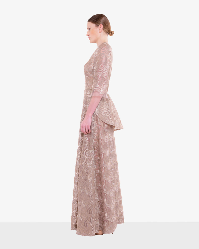 JCH Atelier - Langes Kleid mit Schößchen