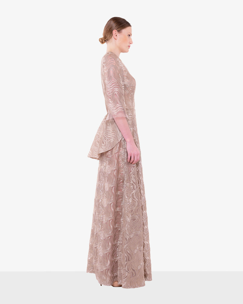 JCH Atelier - Langes Kleid mit Schößchen