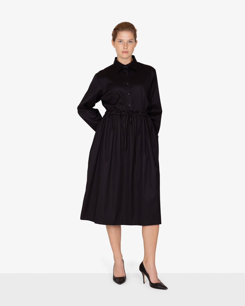 Dress made of stretch cotton satin