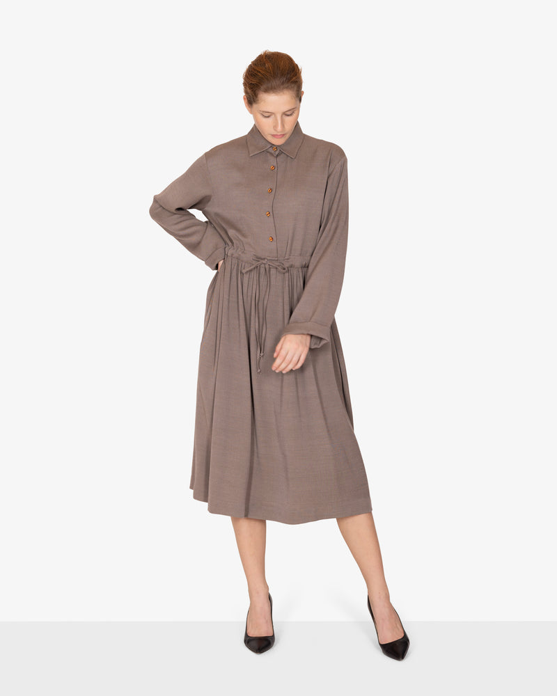 Dress made of fine herringbone twill