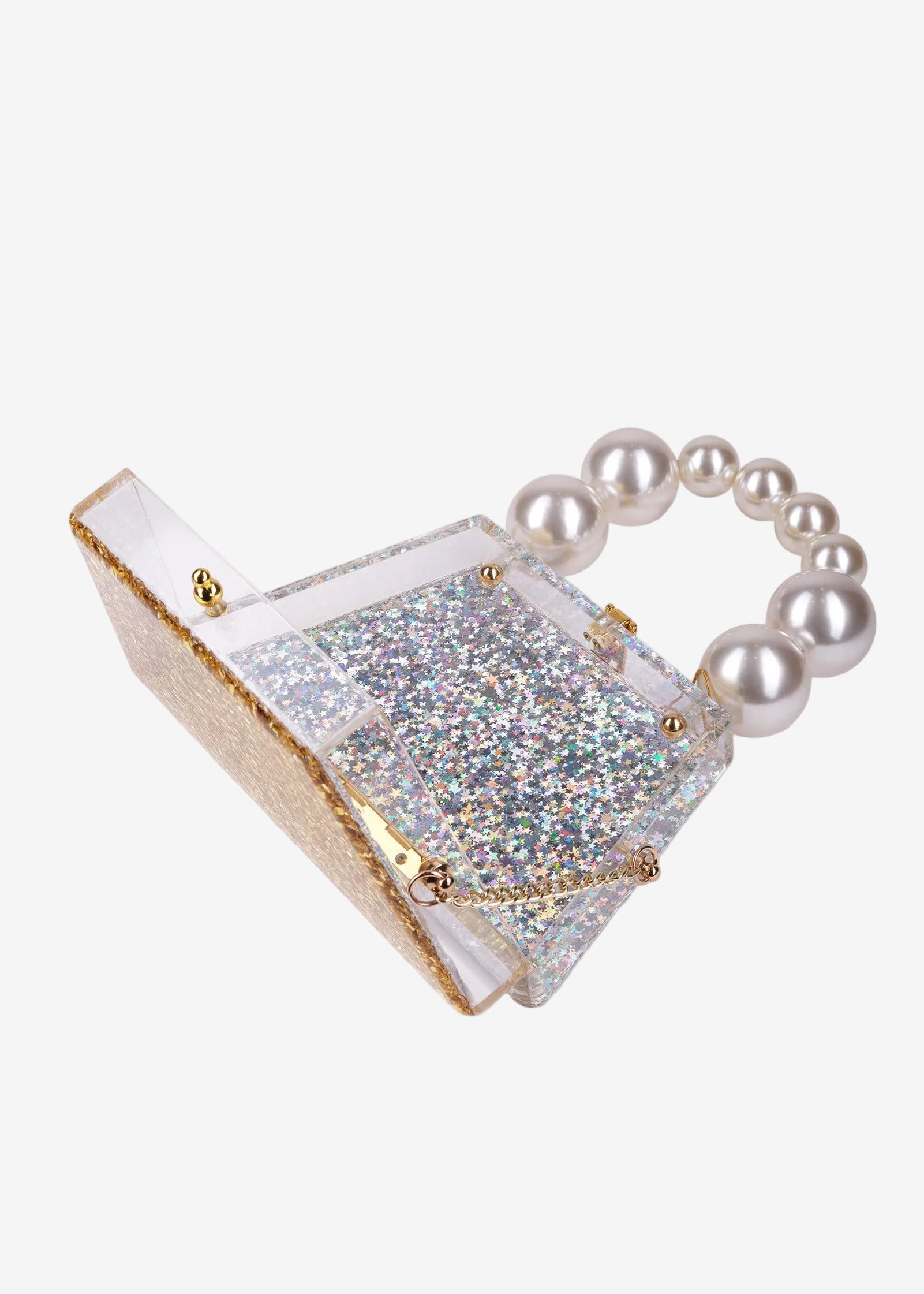Clutch with pearl handle