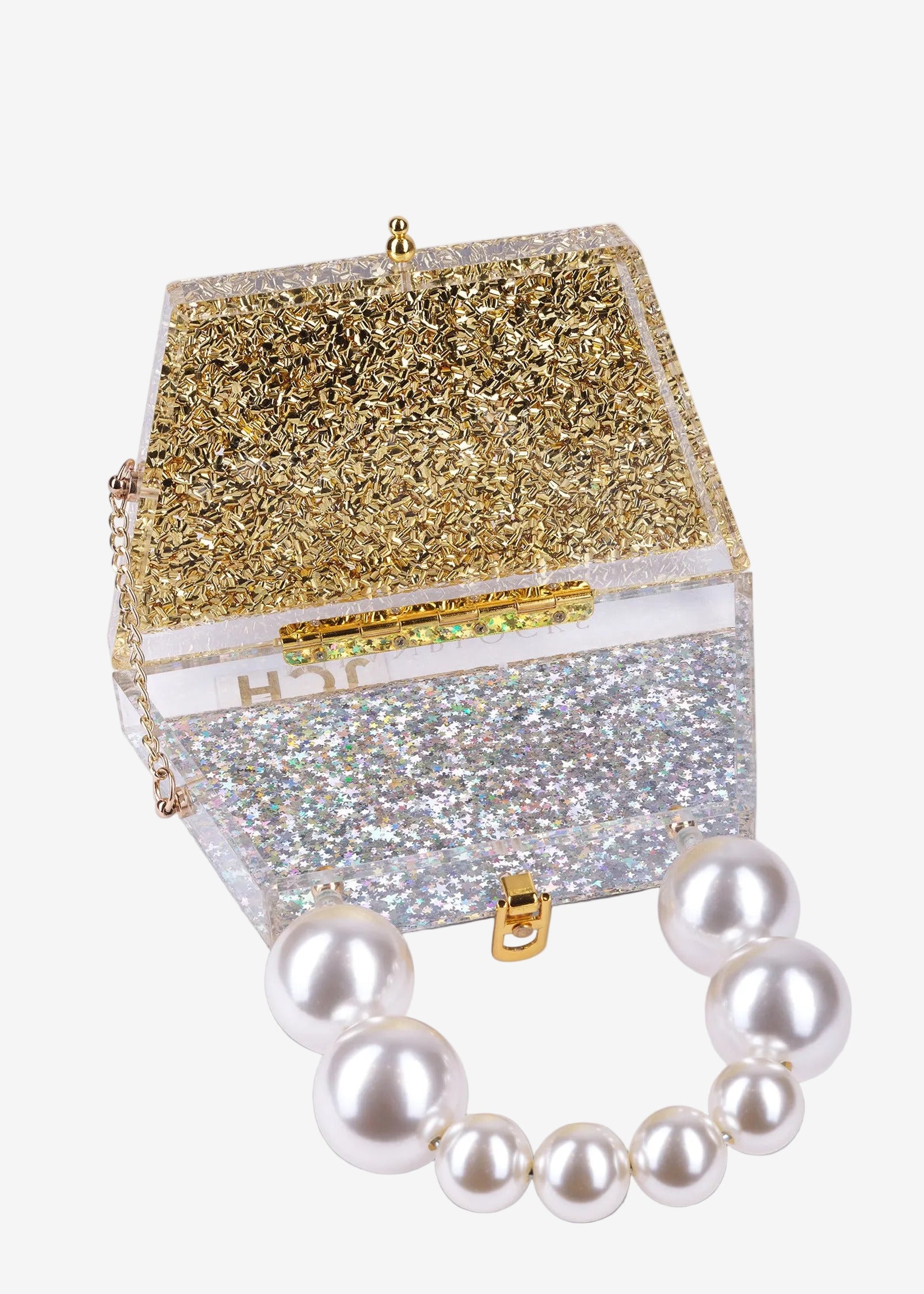 Clutch with pearl handle