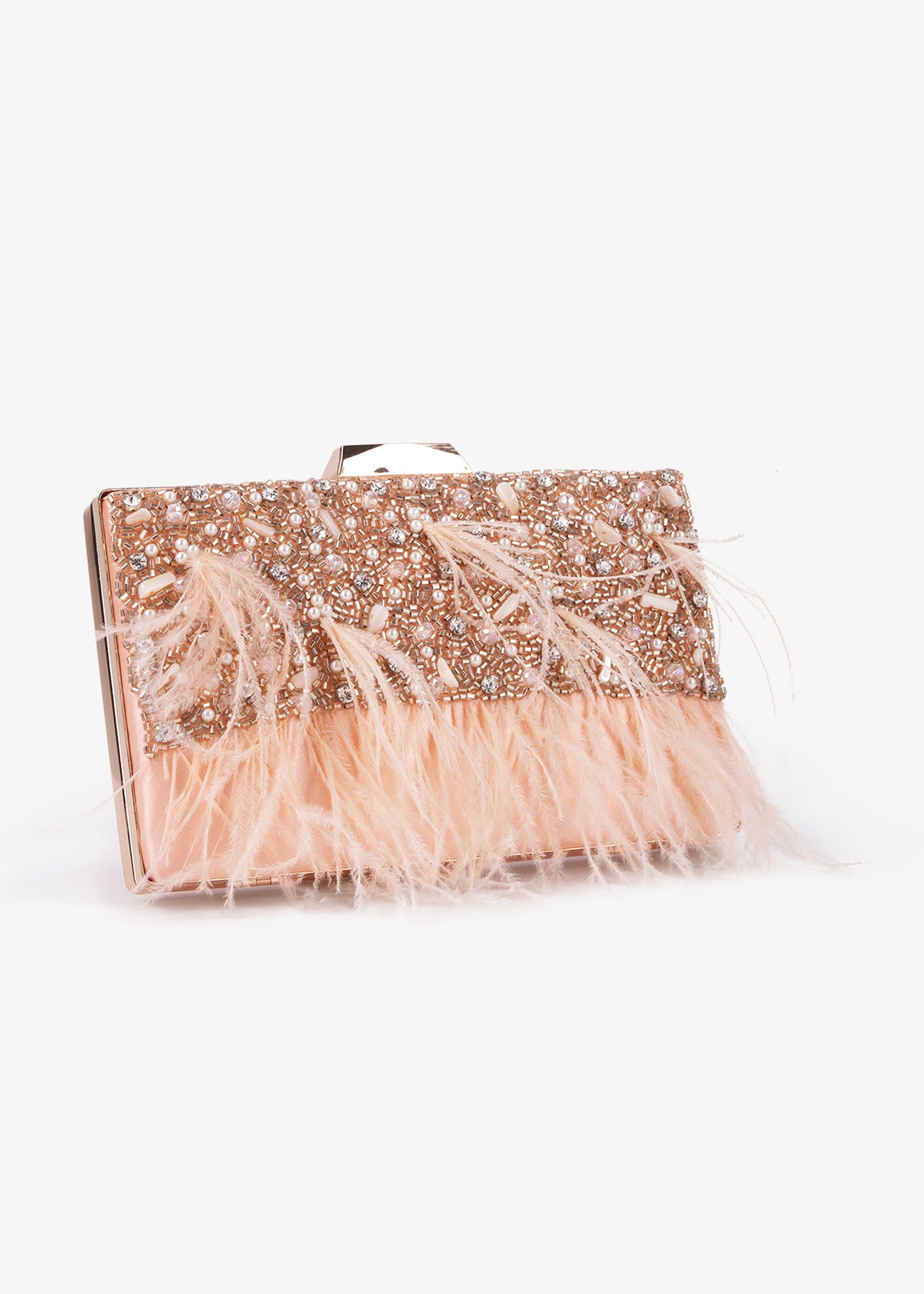 Embroidered clutch