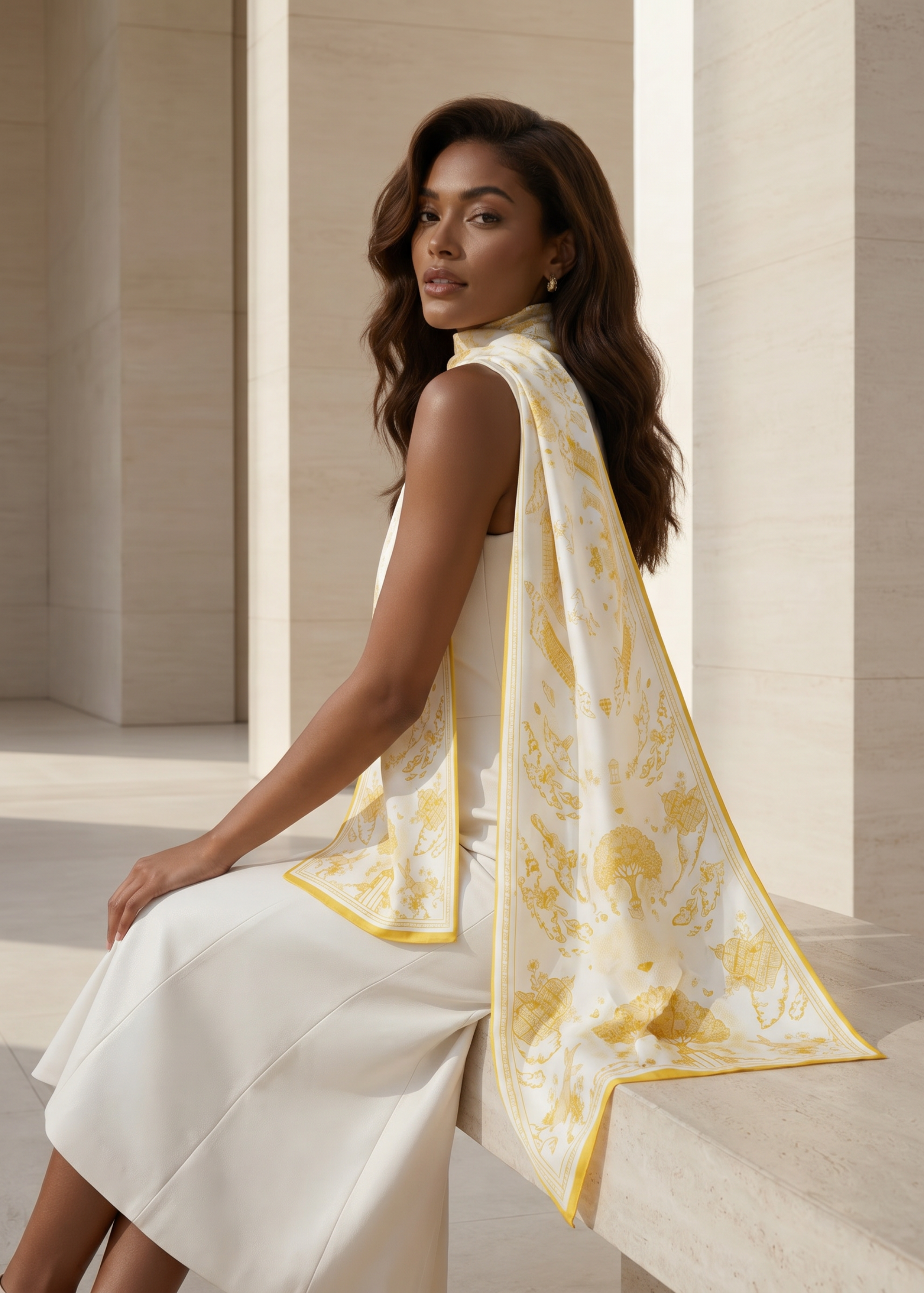 Silk scarf 70 x 220