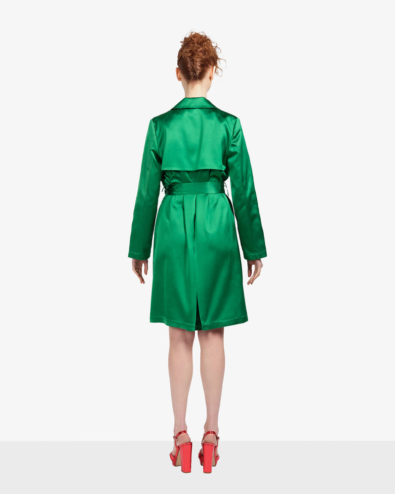 Green duchess trench coat