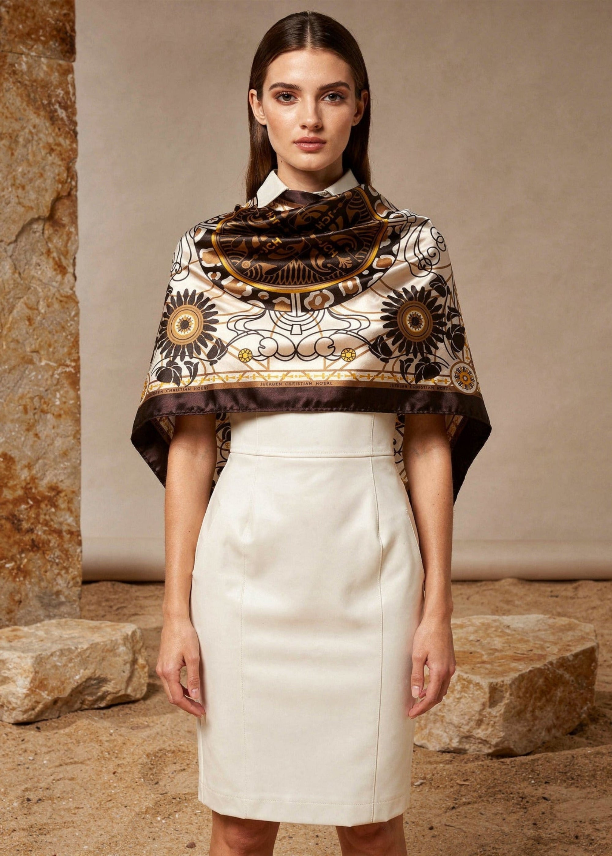 Silk scarf 90 "Vienna 03"