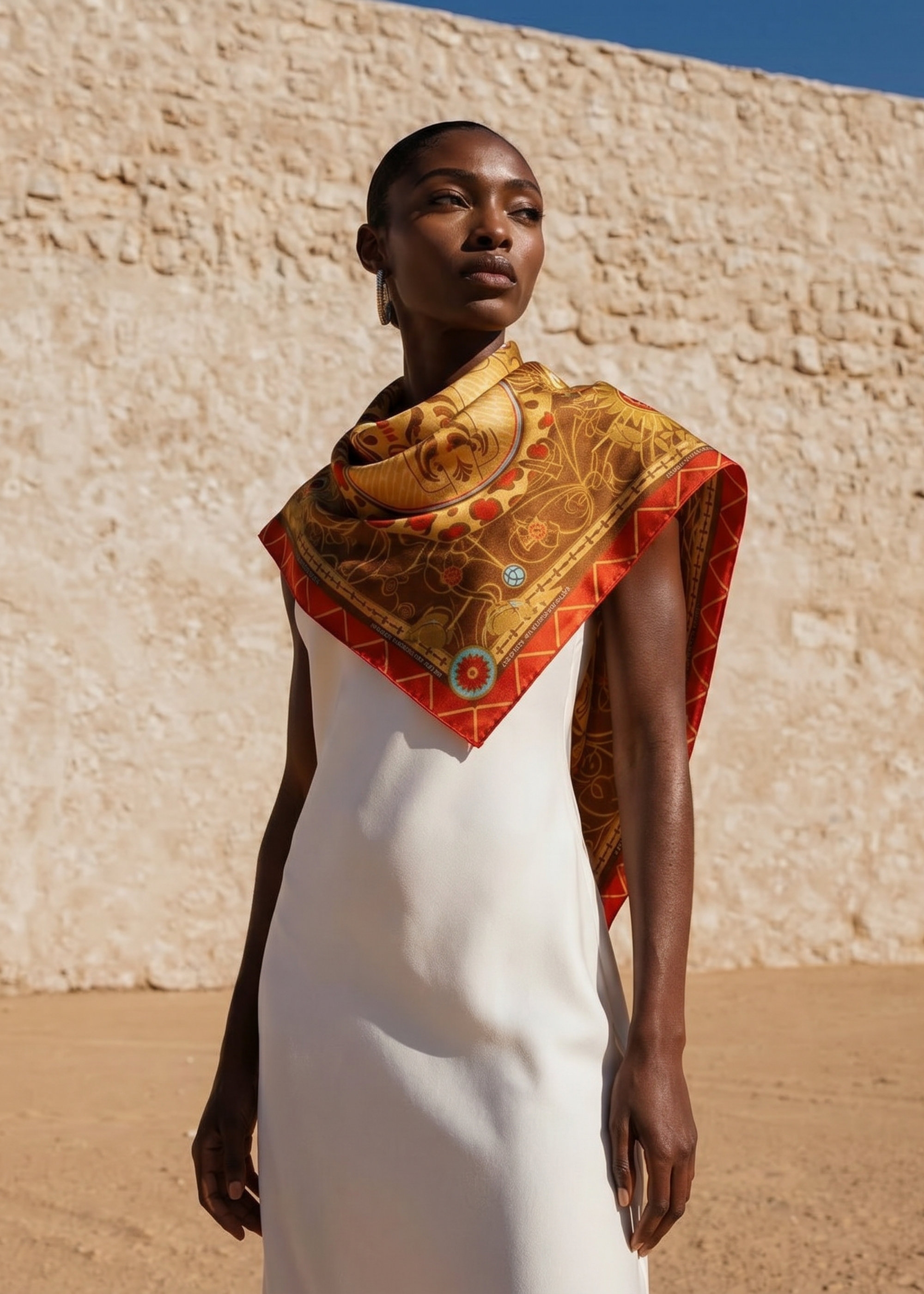 Silk scarf 90 "Vienna 01"