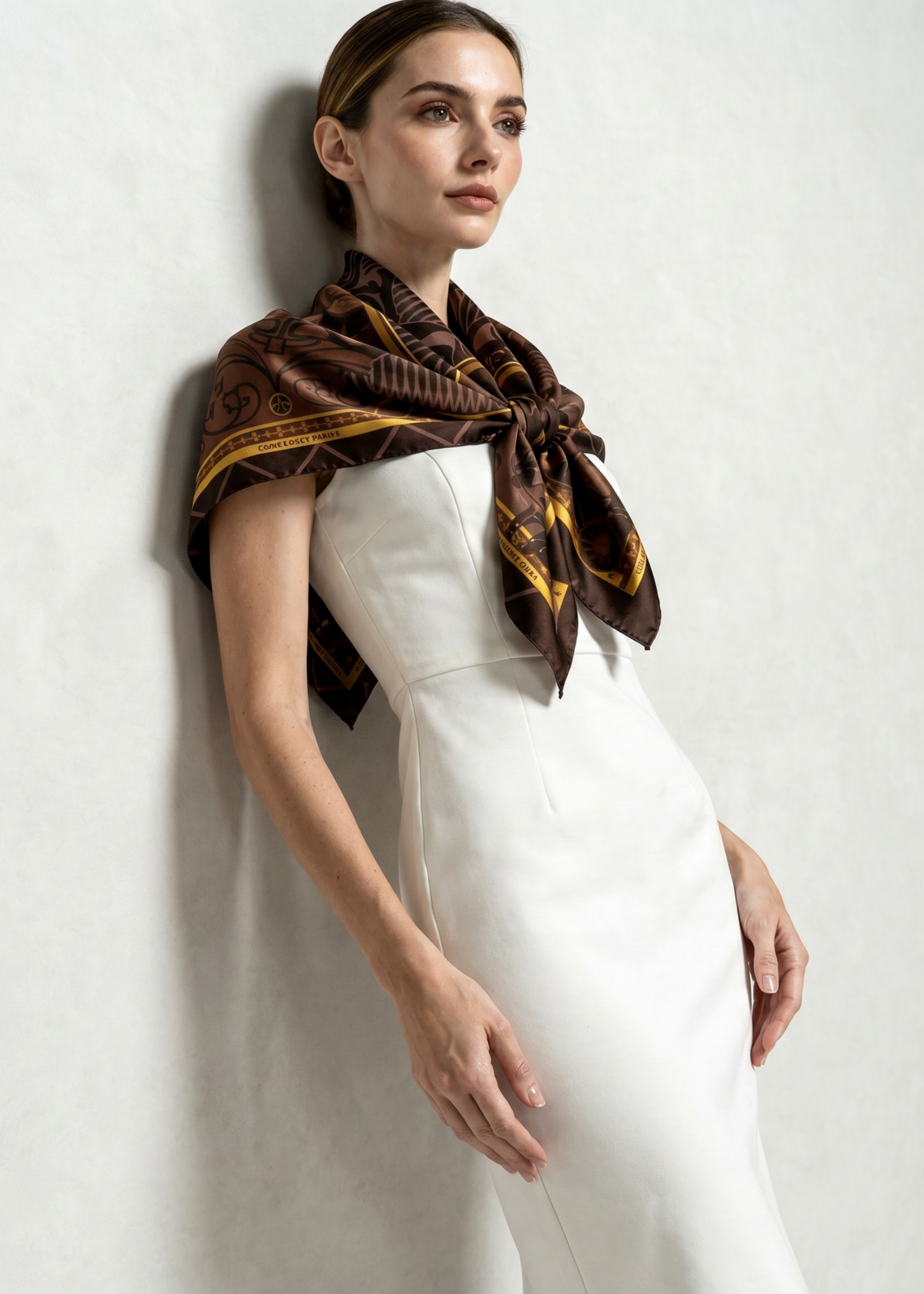 Silk scarf 90 "Vienna 02"