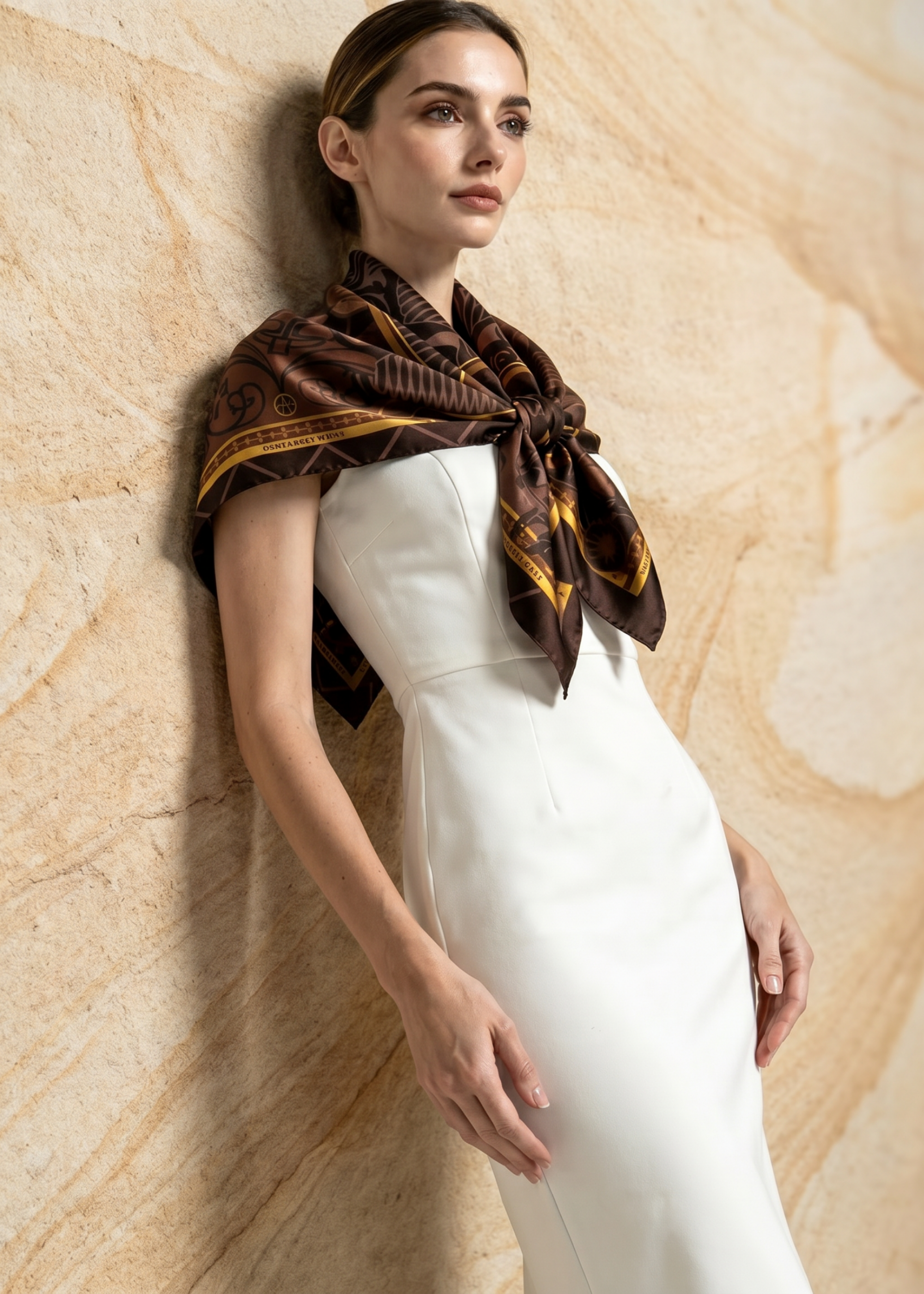 Silk scarf 90 "Vienna 02"
