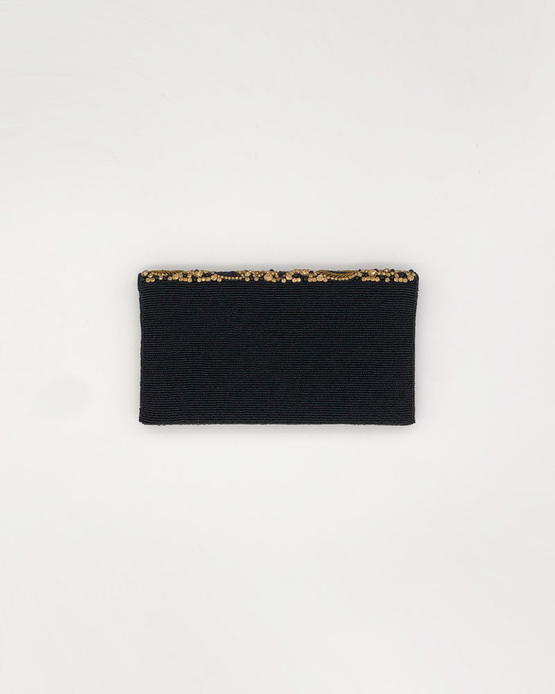 Embroidered clutch