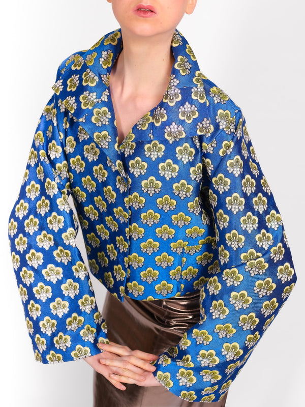 JCH Atelier – Brokat Jacke mit Druckverschluss