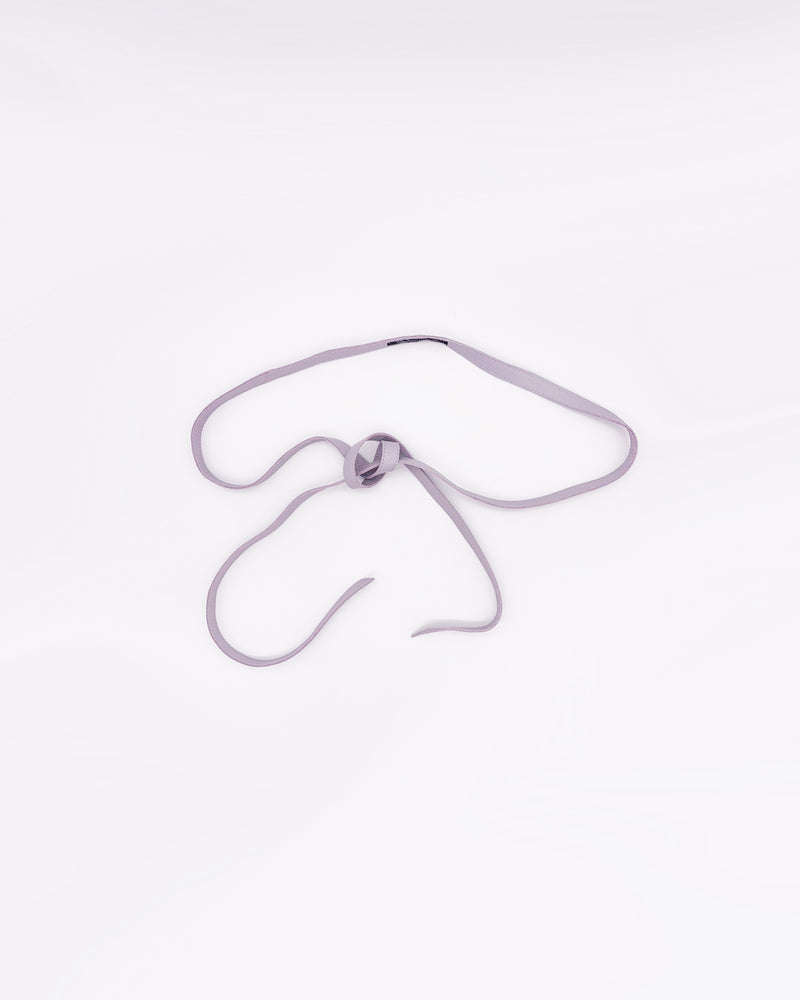 Leather tie belt lilac