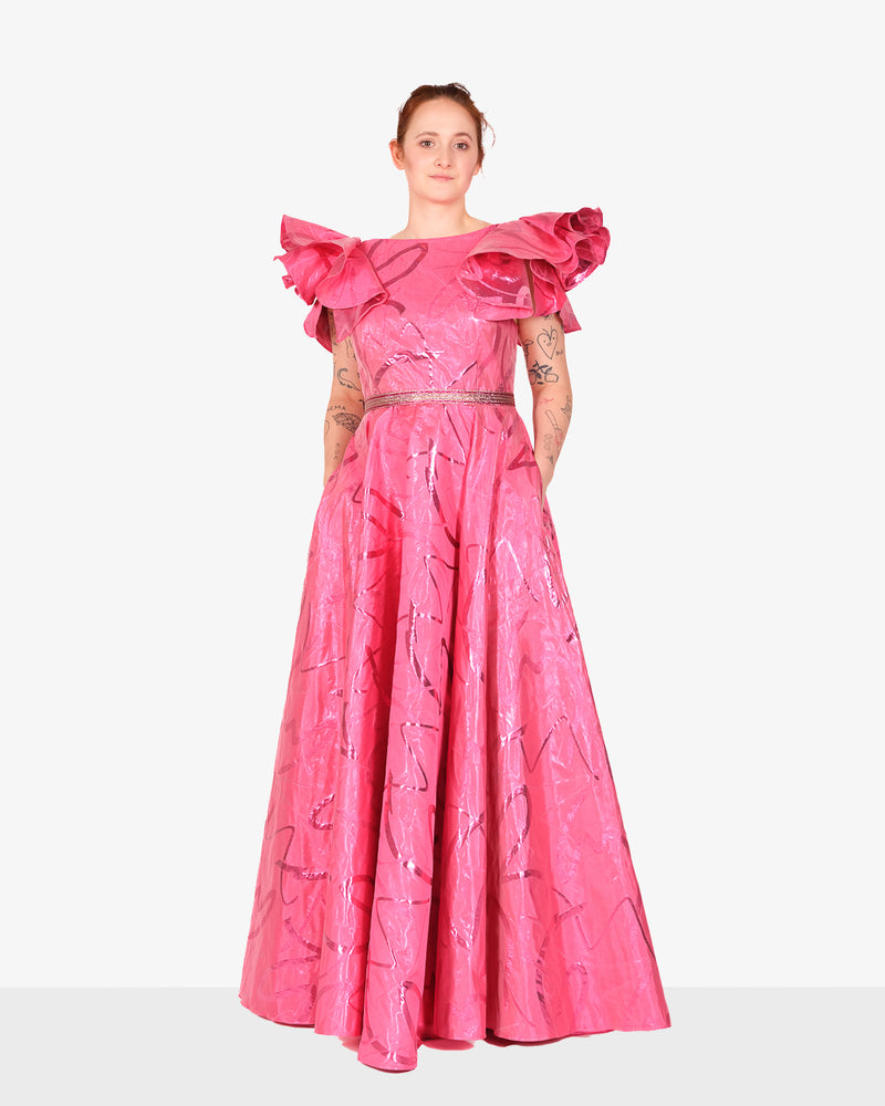 JCH Atelier - Langes Kleid in pink