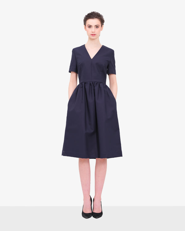 Midnight blue piqué dress