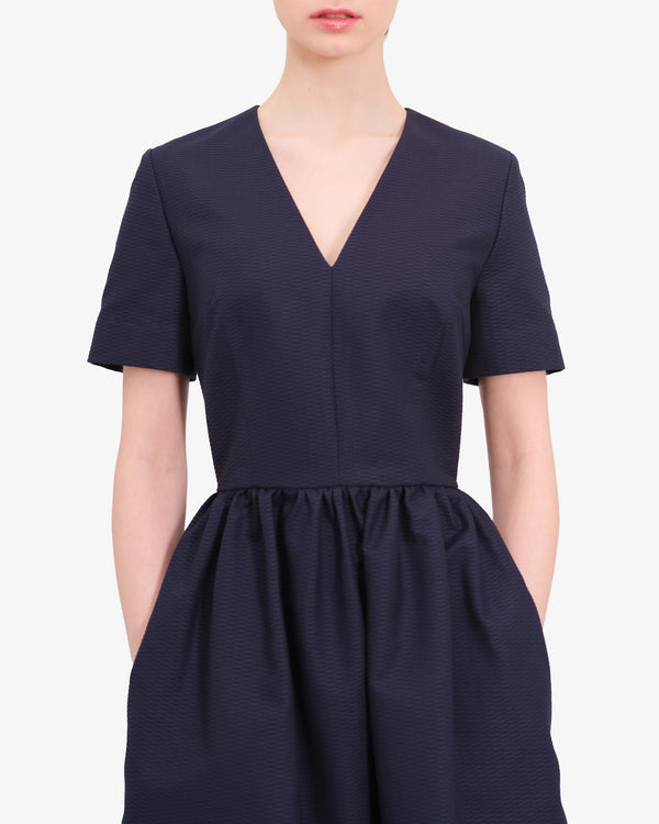 Midnight blue piqué dress