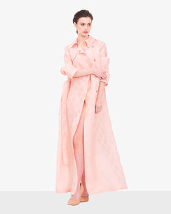 Silk organza trench coat