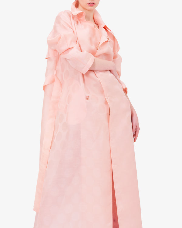 Silk organza trench coat