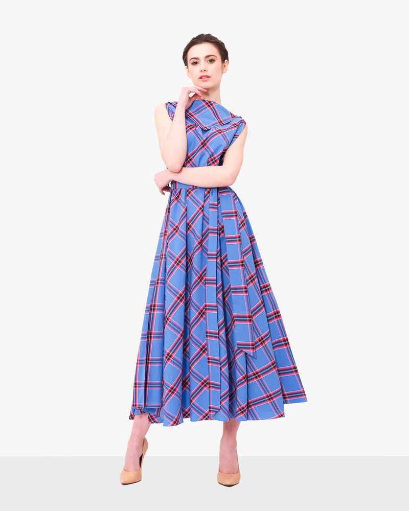 Checkered cotton dress