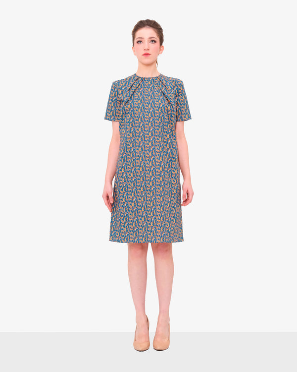 JCH Atelier - Midi dress with a motif print