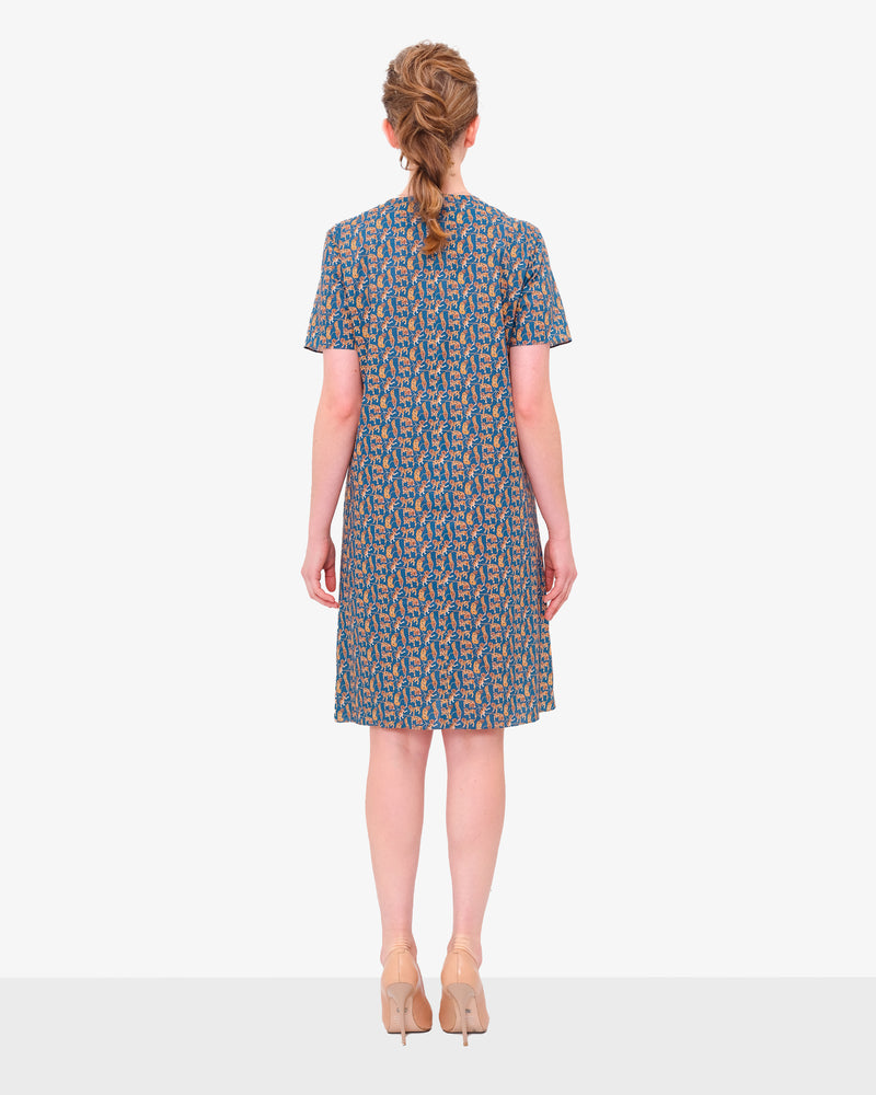 JCH Atelier - Midi dress with a motif print