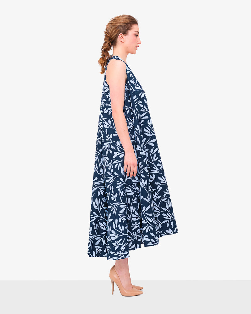 EASY-midi dress with floral print