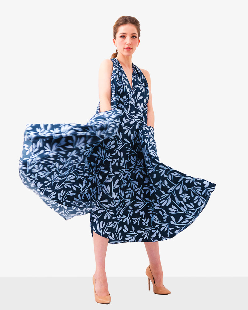 EASY-midi dress with floral print