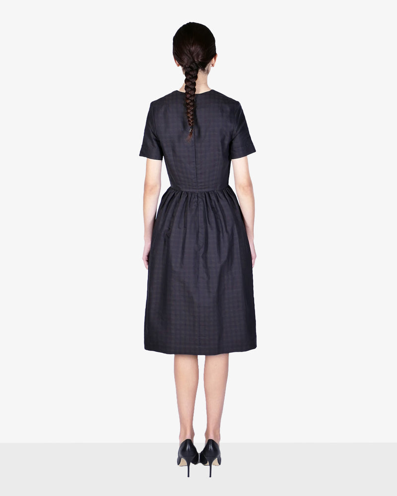 Graphic tone-on-tone pattern dress