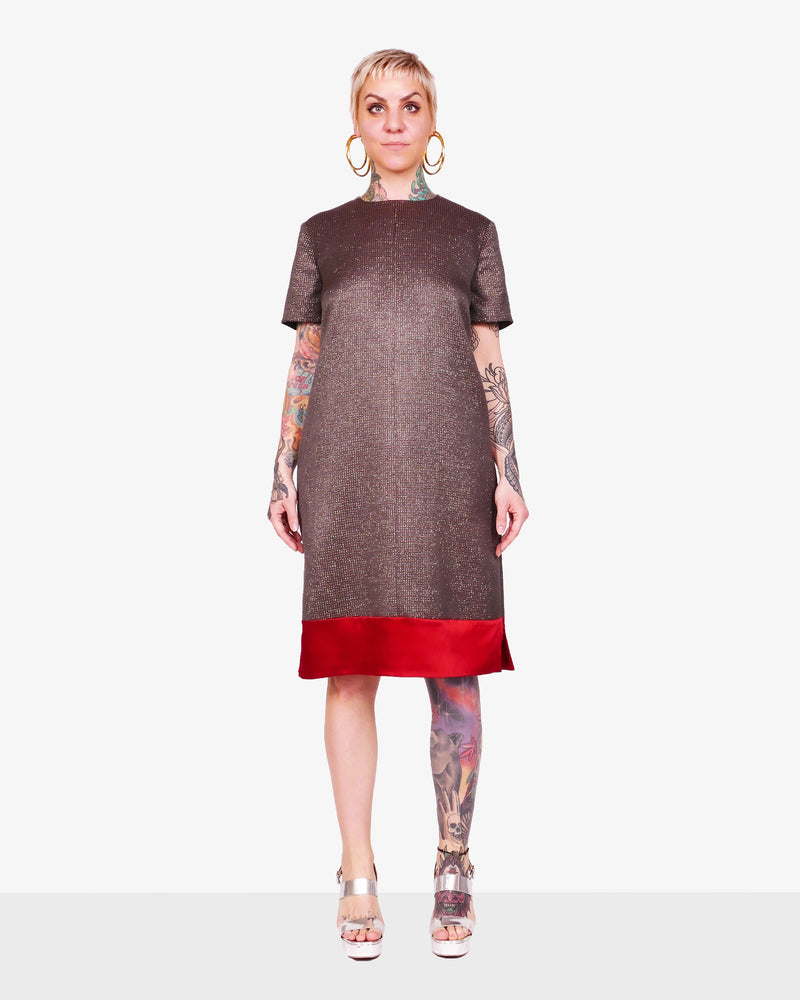 Silk grosgrain dress