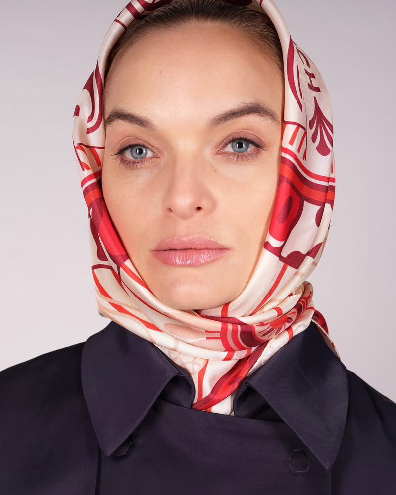 Silk scarf 90 "Vienna 04"